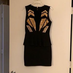 Black & gold dress